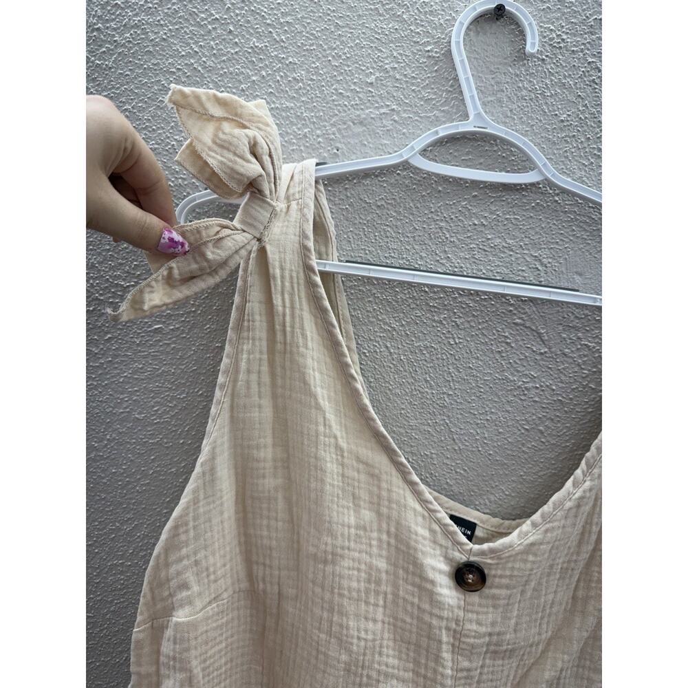 Shein Womens Set Size 3XL Tan Gauzey Tank Top and Shorts Two Piece - Picture 4 of 16